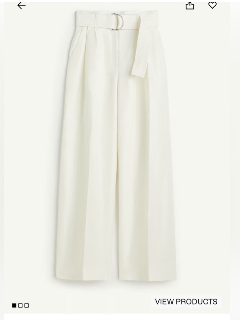 H&M Cream Wide Leg Pants